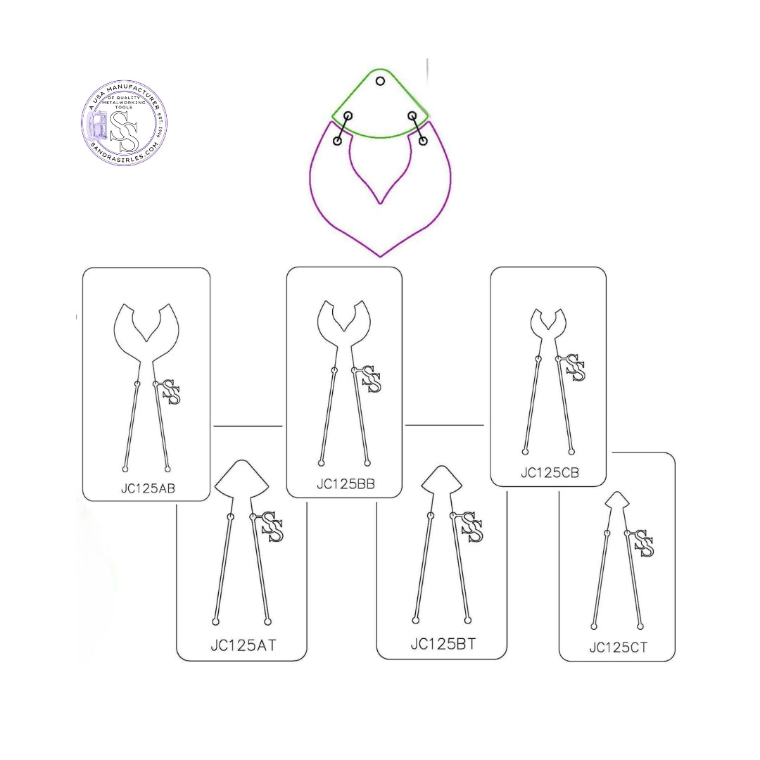 PANCAKE DIE JC125 2 PIECE JEWELRY COMPONENTS